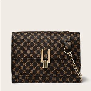 Quilted flap cross body purse